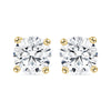 The Artemis - Gold | Four-Prong Moissanite Stud Earrings