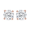 The Artemis - Rose Gold | Four-Prong Moissanite Stud Earrings